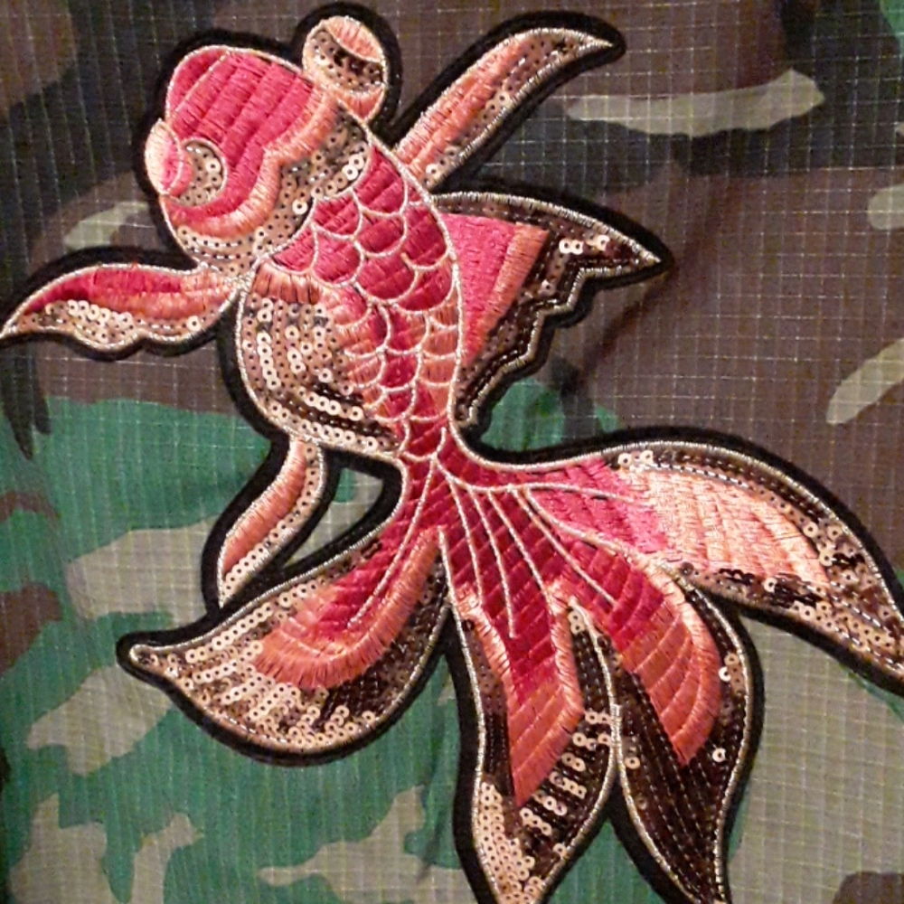 Indigo moon camo embellished fish jacket - Picture 3 of 6